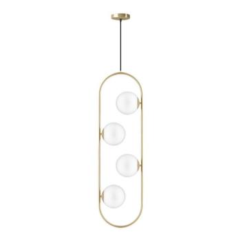 Aranyszínű függőlámpa üveg búrával Club – Squid Lighting kép