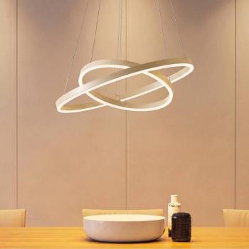 Arcchio Albiona LED lógó világítás, bézs, 2 gyűrű, Ø 60 cm kép