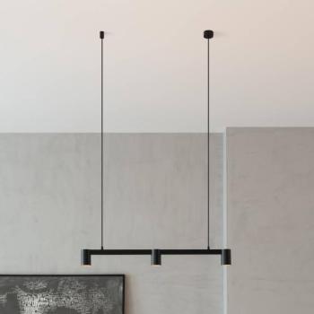 Arcchio Brinja lógó világítás, fekete, 90 cm, 3 izzós, GU10 kép