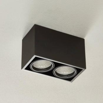 Arcchio Cirdan LED-es mennyezeti lámpa, 2-lámpás, fekete kép
