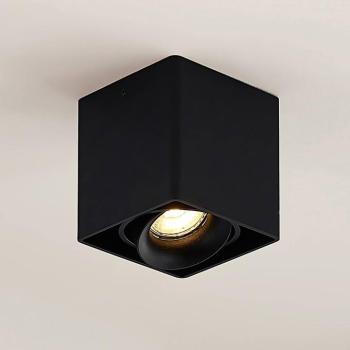 Arcchio Kubika downlight, 9 cm, fekete, 1 lámpa, fém, 1 fényszóró kép
