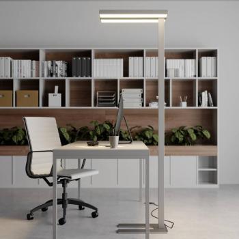 Arcchio LED álló lámpa Logan Basic, ezüst, 6000 lm, dimmelhető kép
