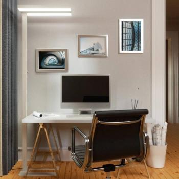 Arcchio LED álló lámpa Logan Basic, fehér, 6000 lm, dimmelhető kép