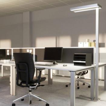 Arcchio LED álló világítás Logan Neo, ezüst, dimmelhető, fém kép