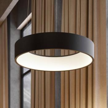 Arcchio LED lógó lámpa Aleksi, Ø 45 cm, fekete, fém, CCT kép