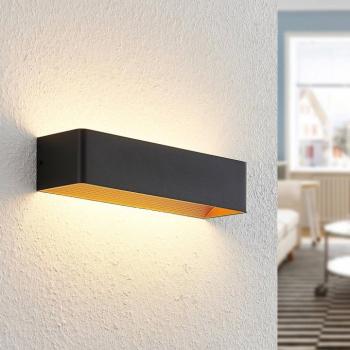 Arcchio LED fali lámpa Karam, 37 cm, fekete, fém, fel/le kép