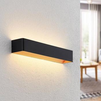 Arcchio LED fali lámpa Karam, 53 cm, fekete, fém, fel/le kép