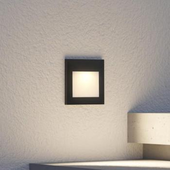 Arcchio LED fali süllyesztett lámpa Zamo, fekete, 11 cm, IP65 kép
