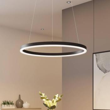 Arcchio Albiona LED lógó világítás, fekete, 1 gyűrű, Ø 60 cm kép