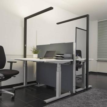 Arcchio LED irodai állólámpa Jolinda, 2 db, fekete, 4,000K kép