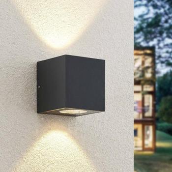 Arcchio Tassnim LED kültéri falilámpa, 2 izzós, antracit, IP65 kép