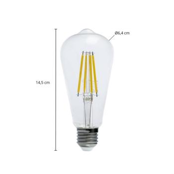 Arcchio LED izzó Rustika E27 3,8 W 3 000 K 806 lm átlátszó kép