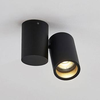 Arcchio mennyezeti lámpa Gesina, 1-lámpás, fekete, alumínium, 11,6 cm