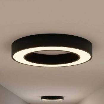 Arcchio Sharelyn LED mennyezeti világítás, 60 cm átmérőjű, fekete, dimmelhető kép