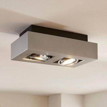 Arcchio spotlámpa Vince, 25 cm, 2-lámpás, ezüst, GU10 kép