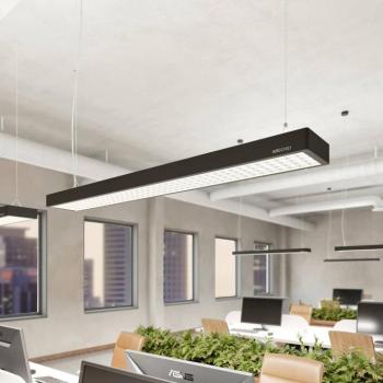 Arcchio Susi LED irodai függesztett lámpa, fekete, 120cm, 4000K, DALI kép