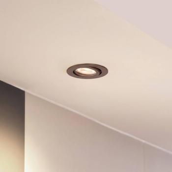 Arcchio Zyron downlight, kávébarna, Ø 8,2 cm kép