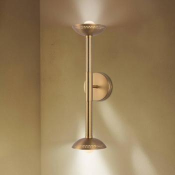 Arden LED fali lámpa, arany színű, magasság 57 cm, 2 izzós, fém, dimmelhető kép