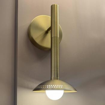 Arden LED fali világítás, arany színű, magasság 36 cm, fém, dimmelhető fényerő kép