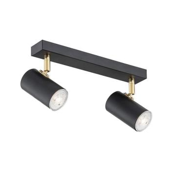 Argon 0891 - Spotlámpa LAGOS 2xGU10/5W/230V fekete/sárgaréz 891 kép