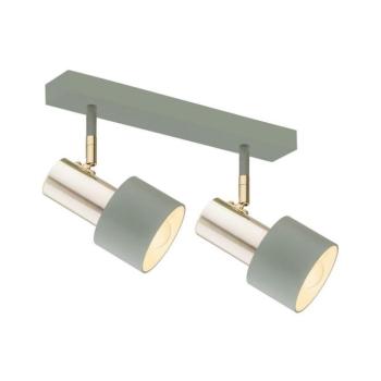 Argon 0926 - Spotlámpa DORIA 2xE27/15W/230V zöld/sárgaréz 0926 kép
