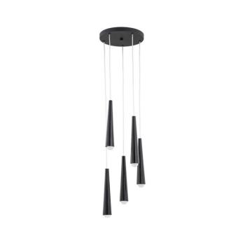 Argon 2103 - Csillár zsinóron HOLLYWOOD 5xE14/7W/230V fekete 2103 kép