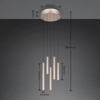 Arimato LED függő lámpa, Ø 35 cm, krém színű, fém, CCT