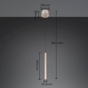 Arimato LED függő lámpa, Ø 4 cm, krém színű, fém, CCT kép