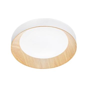 Arka LED mennyezeti lámpa, Ø 40 cm, fehér/faoptika, fém, CCT kép