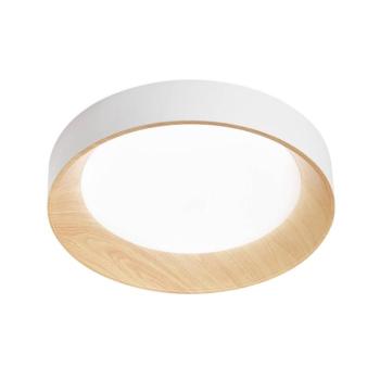 Arka LED mennyezeti lámpa, Ø 50 cm, fehér/faoptika, fém, CCT kép
