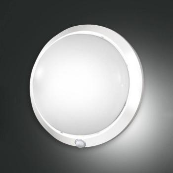 Armilla kültéri fali lámpa, fehér, mozgásérzékelővel, Ø 30 cm kép