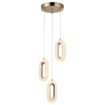 ARTE ILLUMINA Kriko 26W 2254Lm 3000K 310Χ1300mm ROZÉARANY függesztett lámpa, 220-240V, IP20, meleg fehér, 180°, Eurolamp, 923498