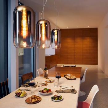 Artemide Gople Mini lógó lámpa, réz/fekete kép