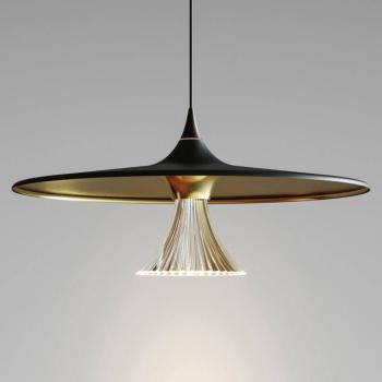 Artemide Ipno LED függő lámpa, fekete-arany kép