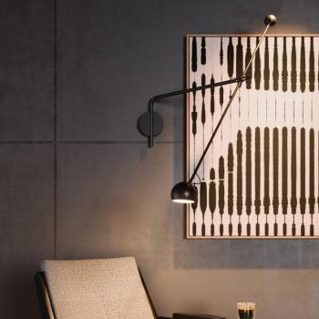 Artemide Ixa L állítható LED fali lámpa, antracit színben kép