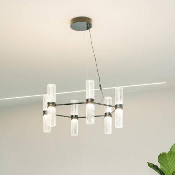 Artemide LED lógó lámpa Zephyr Exagonal fekete, Ø 77 cm kép