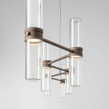 Artemide LED lógó lámpa Zephyr Linear, bronz, hossza 160 cm kép