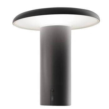 Artemide Takku LED asztali lámpa újratölthető akkumulátorral, fekete kép