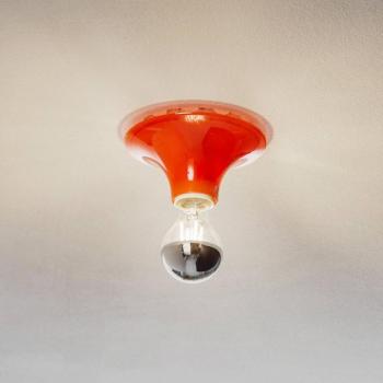 Artemide Teti dizájner mennyezeti lámpa, átlátszó narancs színben kép