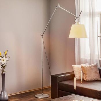 Artemide Tolomeo Mega álló lámpa, fehér/alumínium, pergamen, dimmelhető kép