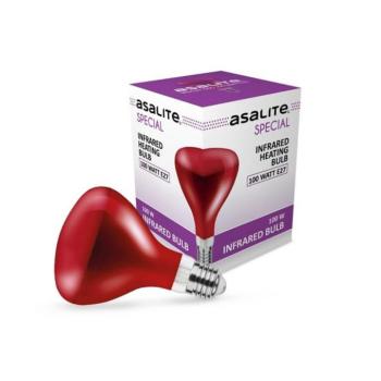 Asalite Infra Izzó Piros G95 E27 100W kép