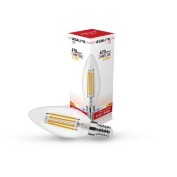 Asalite LED Izzó C35 filament gyertya E14 4W 2700K (470 lumen) kép