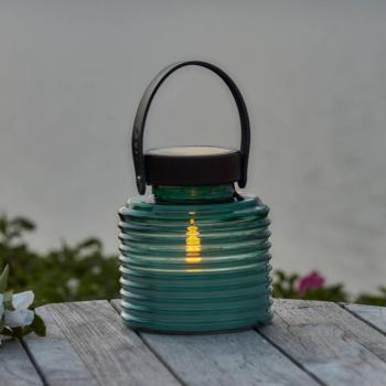 Aston Jar LED napelemes világítás, magasság 16 cm, zöld/barna, IP44 kép