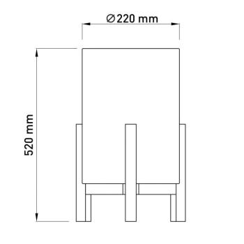 Asztali lámpa 3193, fa, vászon textil, magasság 52cm kép