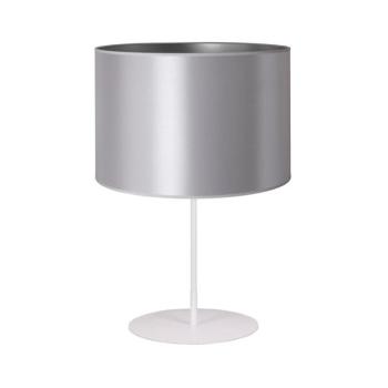 - Asztali lámpa CANNES 1xE14/15W/230V átm. 20 cm ezüst/fehér 603010 kép