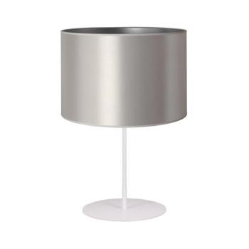 - Asztali lámpa CANNES 1xE14/15W/230V átm. 20 cm ezüst/fehér 603027 kép