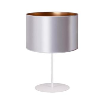 - Asztali lámpa CANNES 1xE14/15W/230V átm. 20 cm ezüst/réz/fehér 602969 kép