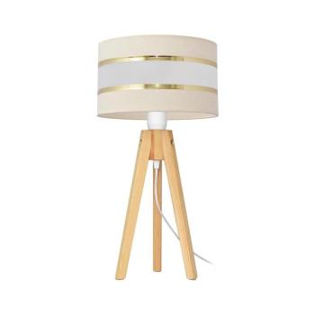 Asztali lámpa HELEN 1xE27/15W/230V krémes/arany/fenyő B-D S+WT+0802 EC+GO+MAT kép