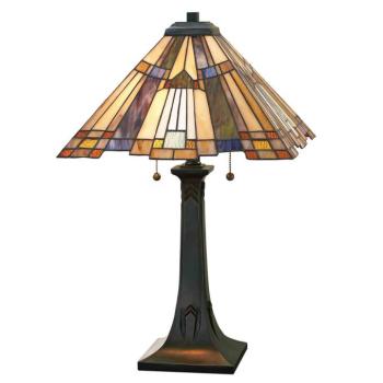 Inglenook asztali világítás, színes üveg, magasság 64 cm kép