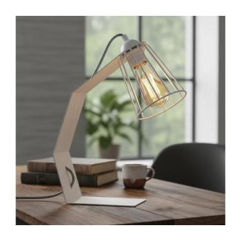 Asztali lámpa NANDO 1xE27/15W/230V fehér LN-1.320/BIAŁY kép